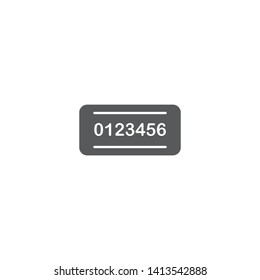 License plate vector icon, isolated on white background