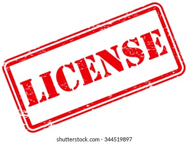 License Rubber Stamp