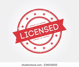 license. stamp sign