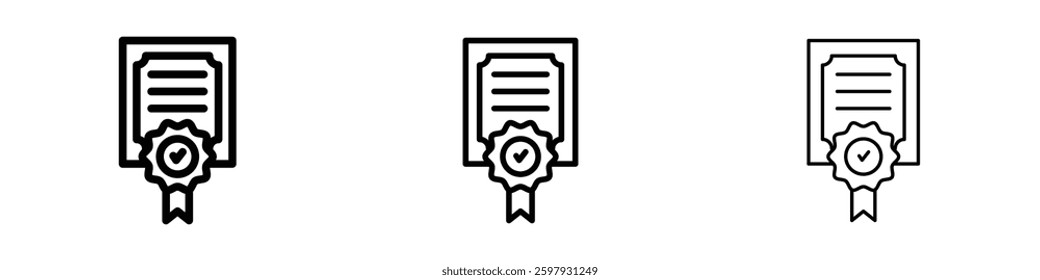 License thin line vector icon set.