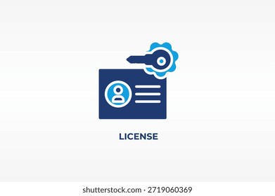 Ilustración aislada del Vector de la Licencia, del icono o de la muestra del logotipo
