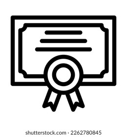 License Vector Line Icon Design