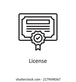 License vector outline Icon Design illustration. Medical Symbol on White background EPS 10 File