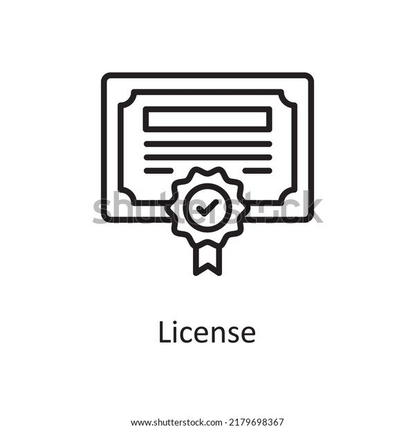 License vector outline Icon Design\
illustration. Medical Symbol on White background EPS 10\
File
