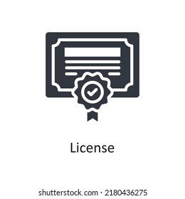 License vector Solid Icon Design illustration. Medical Symbol on White background EPS 10 File