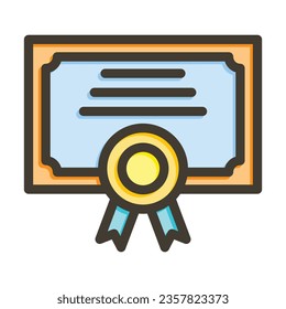 License Vector Thick Line Filled Colors Icon For Personal And Commercial Use.
