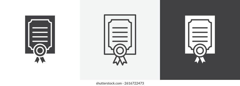 License web vector icons set