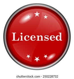 Licensed icon. Internet button on white background. 