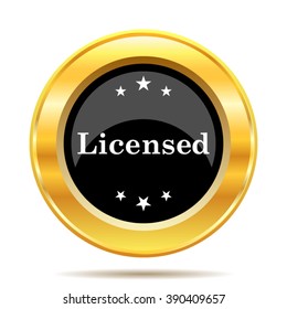 Licensed icon. Internet button on white background. EPS10 vector.
