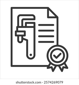 Licensed Icon Vector Illustration Outline