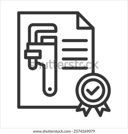 Licensed Icon Vector Illustration Outline