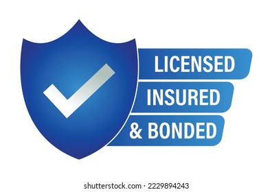 licensed, insured and bonded vector icon. industry abstract