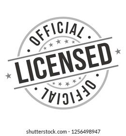 Licensed Official. Quality Original Stamp. Design Vector. Art Round Seal.