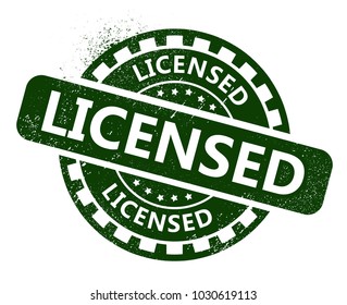 Licensed Rubber Stamp Stock Vector (Royalty Free) 1030619113 | Shutterstock