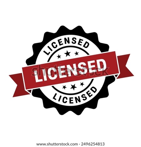 Licensed Rubber Stamp Grunge Sign