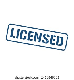 Licensed Stamp, Licensed Grunge Square Sign