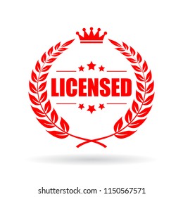 Licensed vector emblem illustration isolated on white background