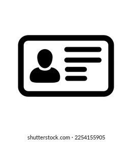 license,driver license,id card icon vector isolated on background