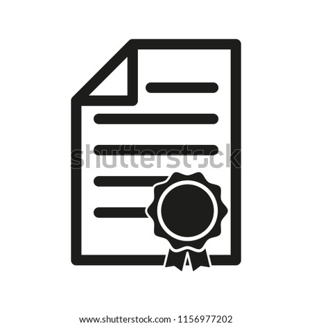 The licenses icon. Simple vector illustration.