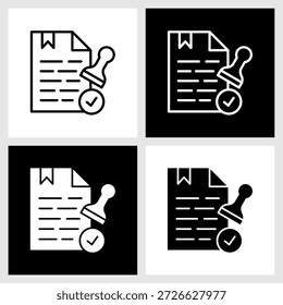 Ícone de Licenciamento com Plano de Fundo em Preto e Branco
