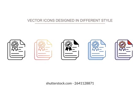 Licensing icon design with white background stock illustration