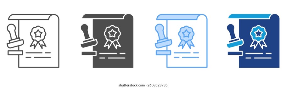 Licensing Icon Set Multiple Style Collection