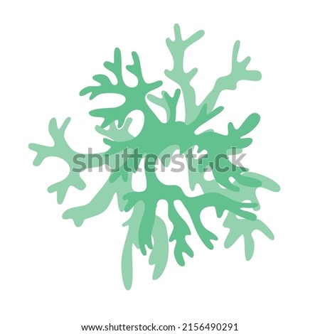 Lichen bush in two colors for logo or illustration 商業照片 © 