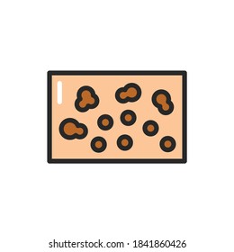 Lichen planus disease color line icon. Isolated vector element.