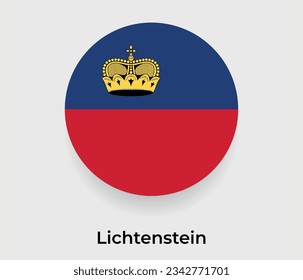 Lichtenstein Flag Blase Kreis um Form Symbol Vektorgrafik