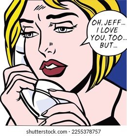 lichtenstein pop art vector comic 