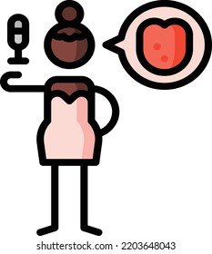 lick isolated design element stock illustration. Vector on a white background