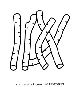 licorice plant line icon vector. licorice plant sign. isolated contour symbol black illustration