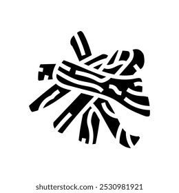 Zoethout wortel Ayurvedische kruid glyph pictogram vector. Zoethout wortel Ayurvedische kruid teken. Geïsoleerde symbool illustratie
