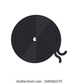 Lizenzrad einzelne Vektorillustration Illustration für den Lizenztag am 12. April. Symbol für weiche Süßigkeiten.