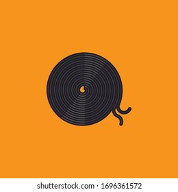 Licorice wheel vector illustration vor Licorice Day on April12th. Soft candy symbol.
