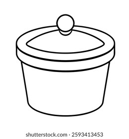 lid line art vector on white background