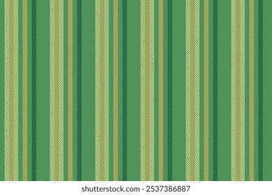 Lid lines stripe vertical, layer vector pattern seamless. Tape textile fabric background texture in green and yellow colors palette.