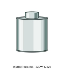 lid metal tin can cartoon. ned template, product object, ister jar lid metal tin can sign. isolated symbol vector illustration