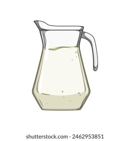 lid milk jug cartoon. carton pitcher, cow liquid, breakfast fridge lid milk jug sign. isolated symbol vector illustration