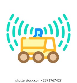 lidar sensors autonomous delivery color icon vector. lidar sensors autonomous delivery sign. isolated symbol illustration