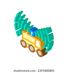 lidar sensors autonomous delivery isometric icon vector. lidar sensors autonomous delivery sign. isolated symbol illustration