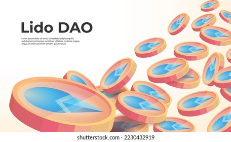 Lido DAO (LDO) cryptocurrency concept banner background. svg