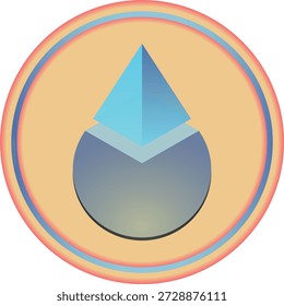 Lido dao-ldo cryptocurrency logo illustrations on abstract background. 3d illustrations.