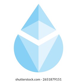 Lido Empilhado Ether logotipo design. stETH criptomoeda ícone logotipo. Ilustração vetorial