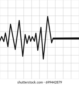 Lie detector test icon. Abstract diagram. Vector illustration.
