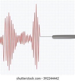 Lie Detector Test.Vector Illustration.
