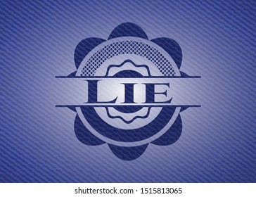 Lie with jean texture. Vector Illustration. Detailed.