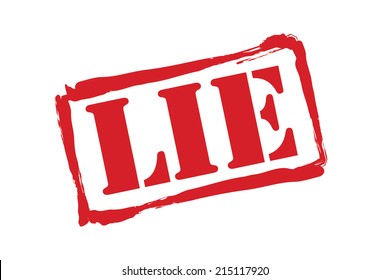 LIE red rubber stamp vector over a white background.