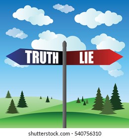 Lie True Sign Stock Vector (Royalty Free) 540756310 | Shutterstock