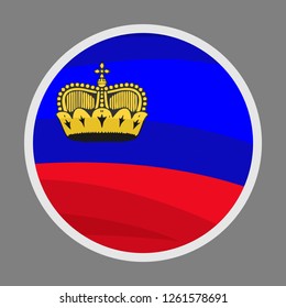 Liechtensetein flag. flat, icon, vector illustration